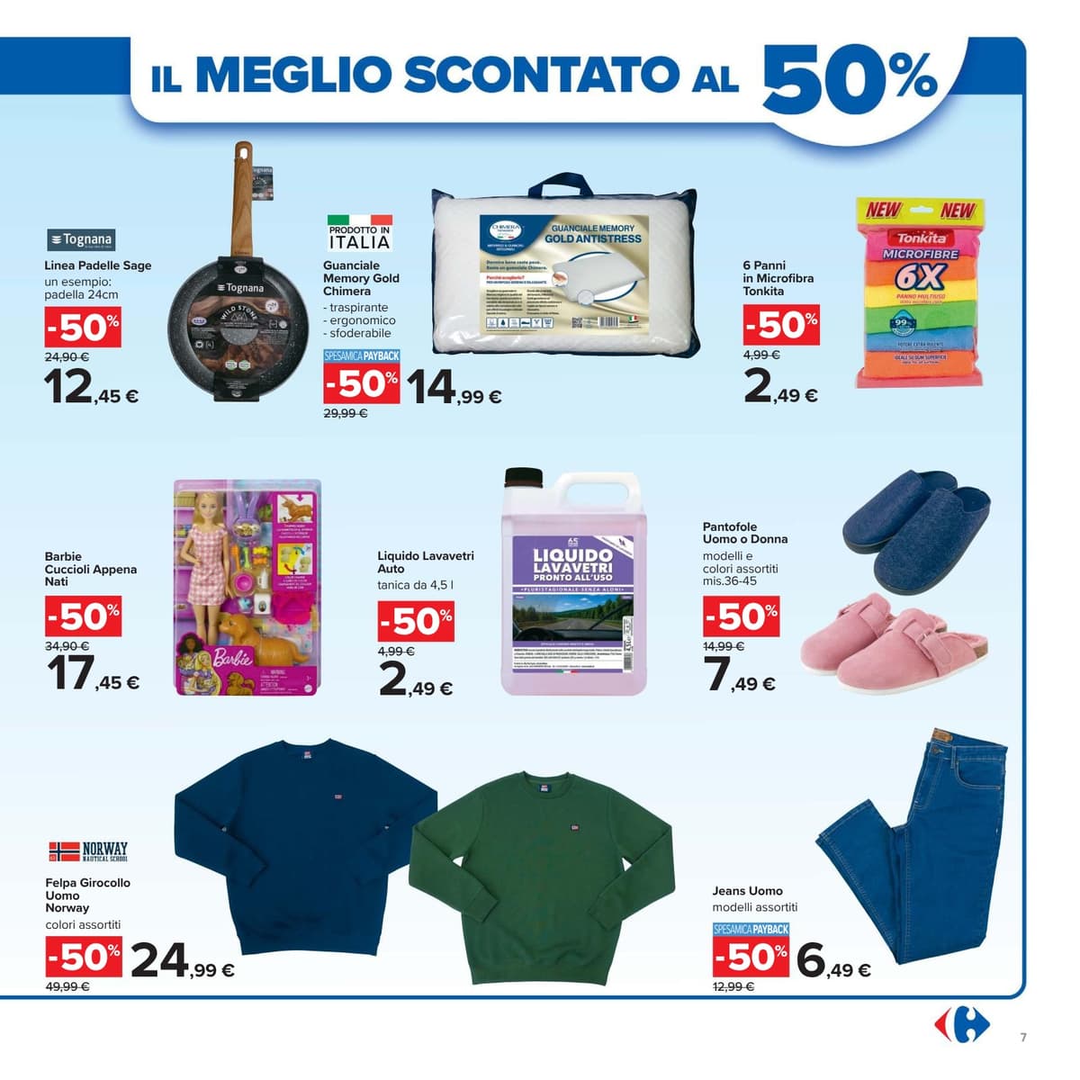 Pagina 7. del volantino Carrefour - 50 prodotti al 50%