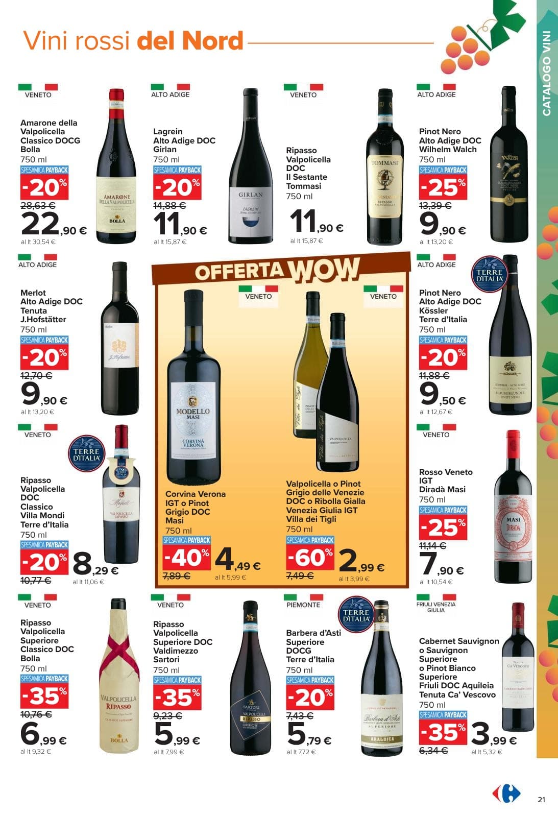 Pagina 21. del volantino Carrefour - Catalogo vini