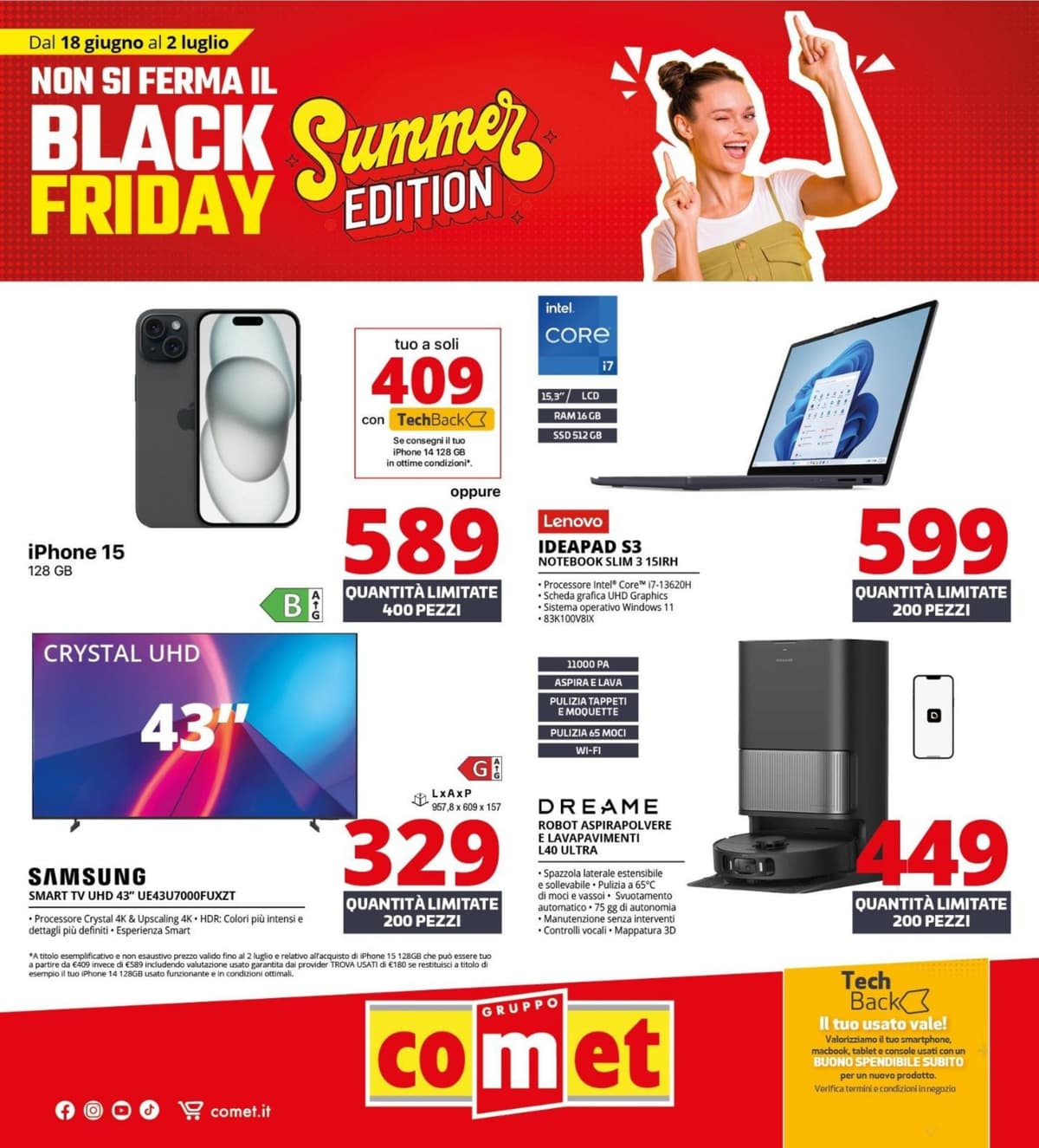 Pagina 1. del volantino Comet - Black Friday Summer Edition