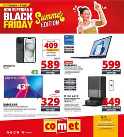 Pagina 1 del volantino Comet Black Friday Summer Edition