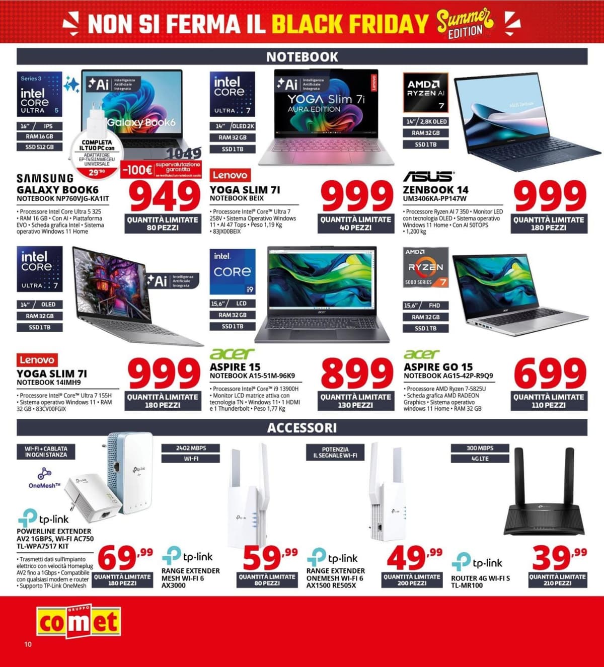 Pagina 10. del volantino Comet - Black Friday Summer Edition