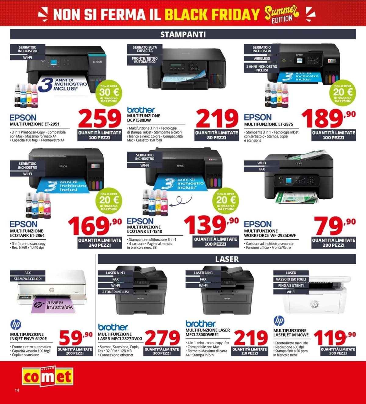 Pagina 14. del volantino Comet - Black Friday Summer Edition