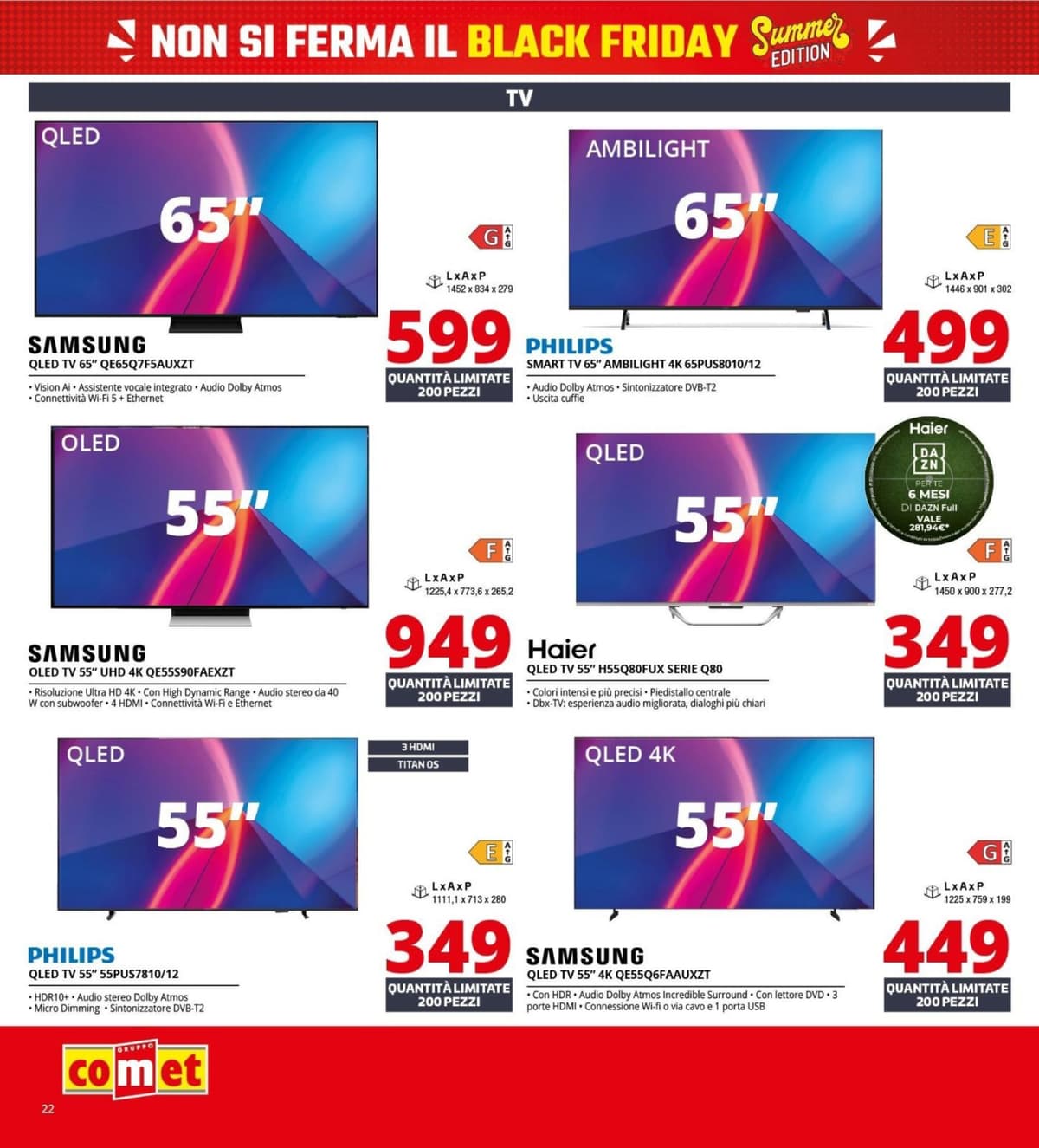 Pagina 22. del volantino Comet - Black Friday Summer Edition