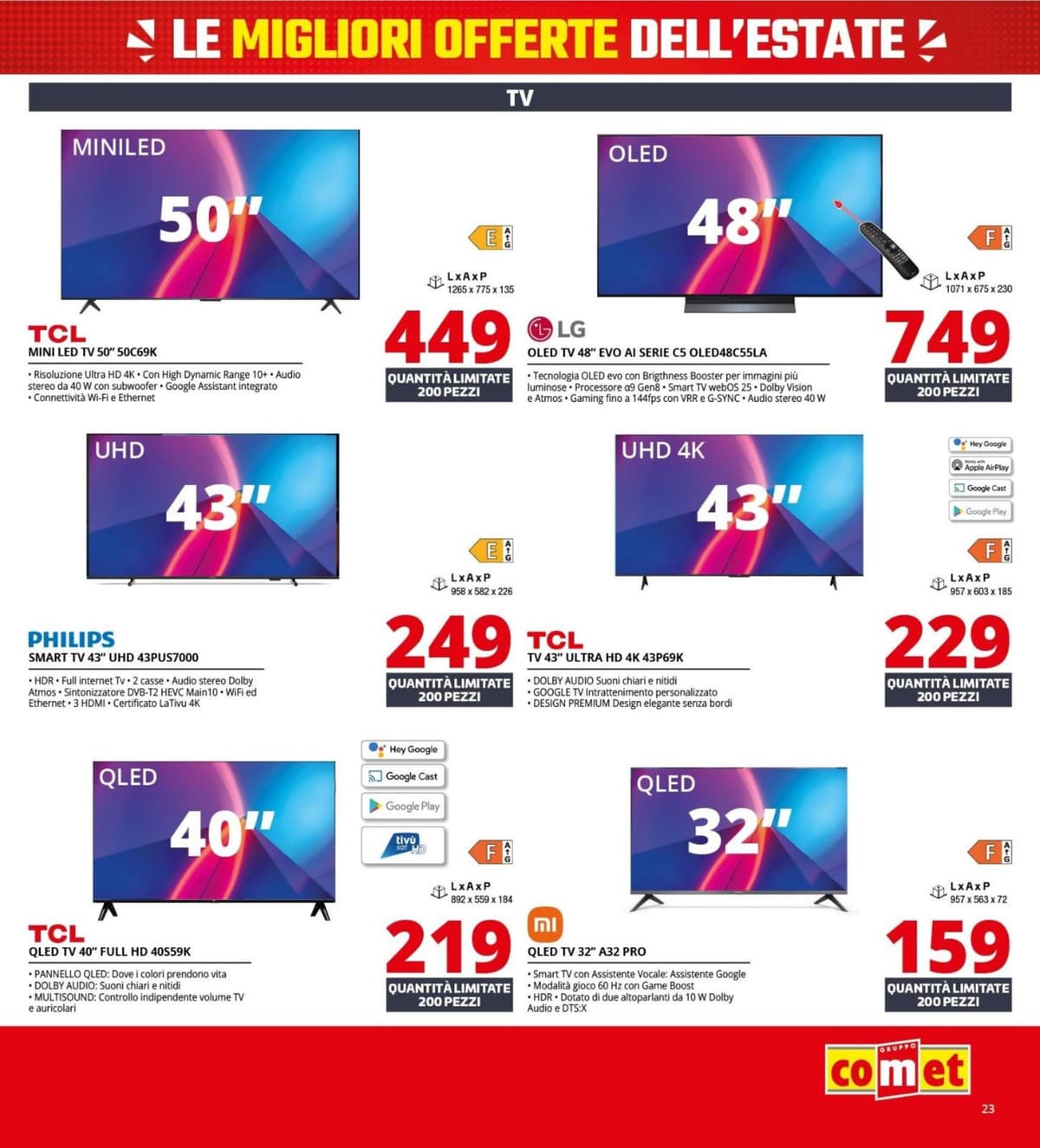 Pagina 23. del volantino Comet - Black Friday Summer Edition