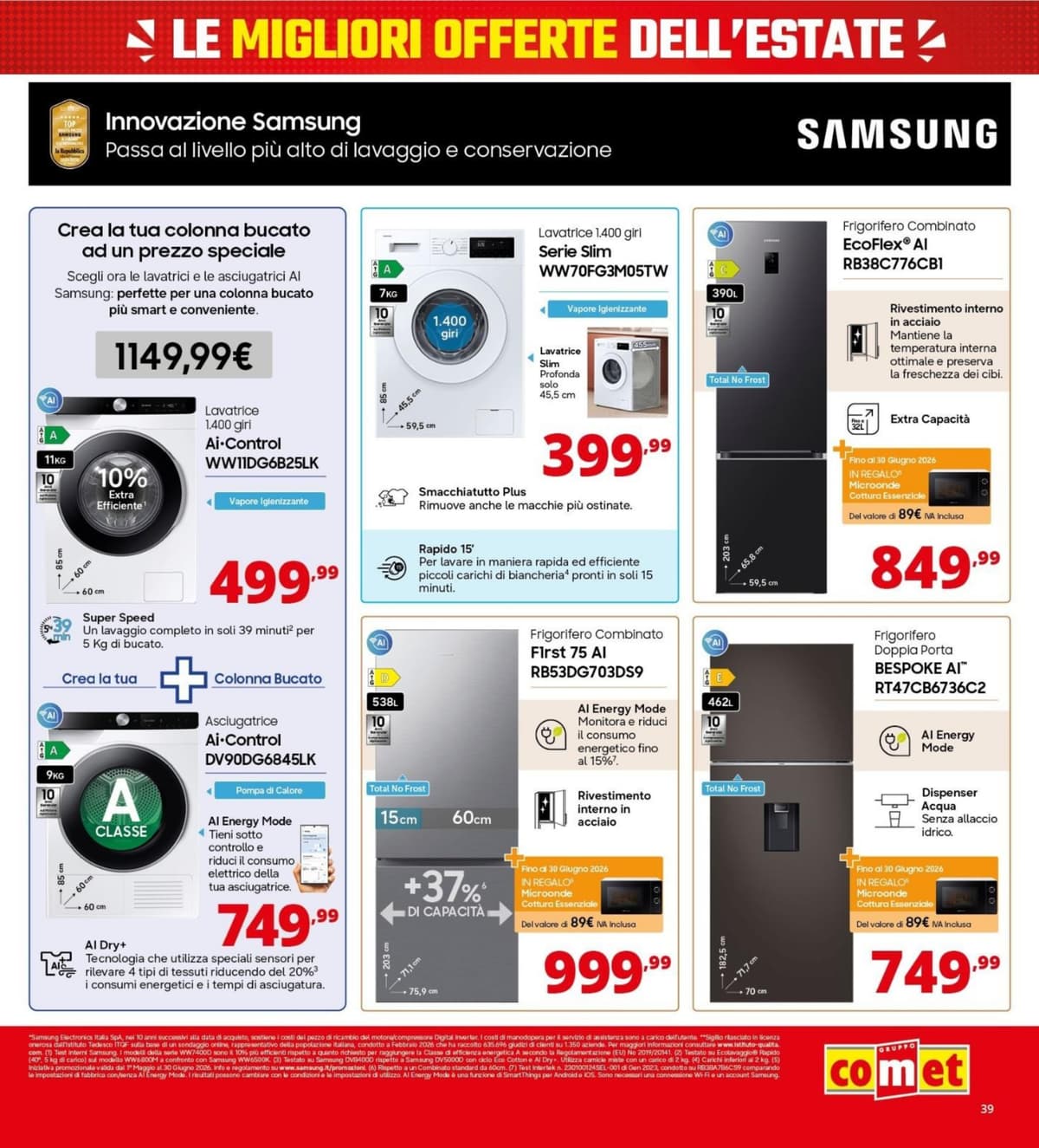 Pagina 39. del volantino Comet - Black Friday Summer Edition