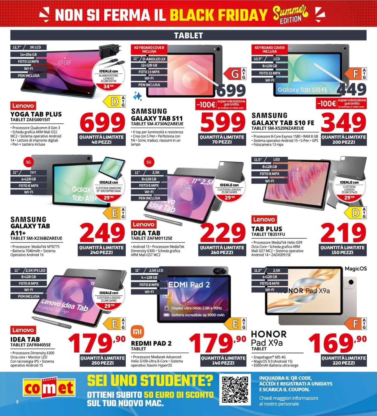 Pagina 8. del volantino Comet - Black Friday Summer Edition