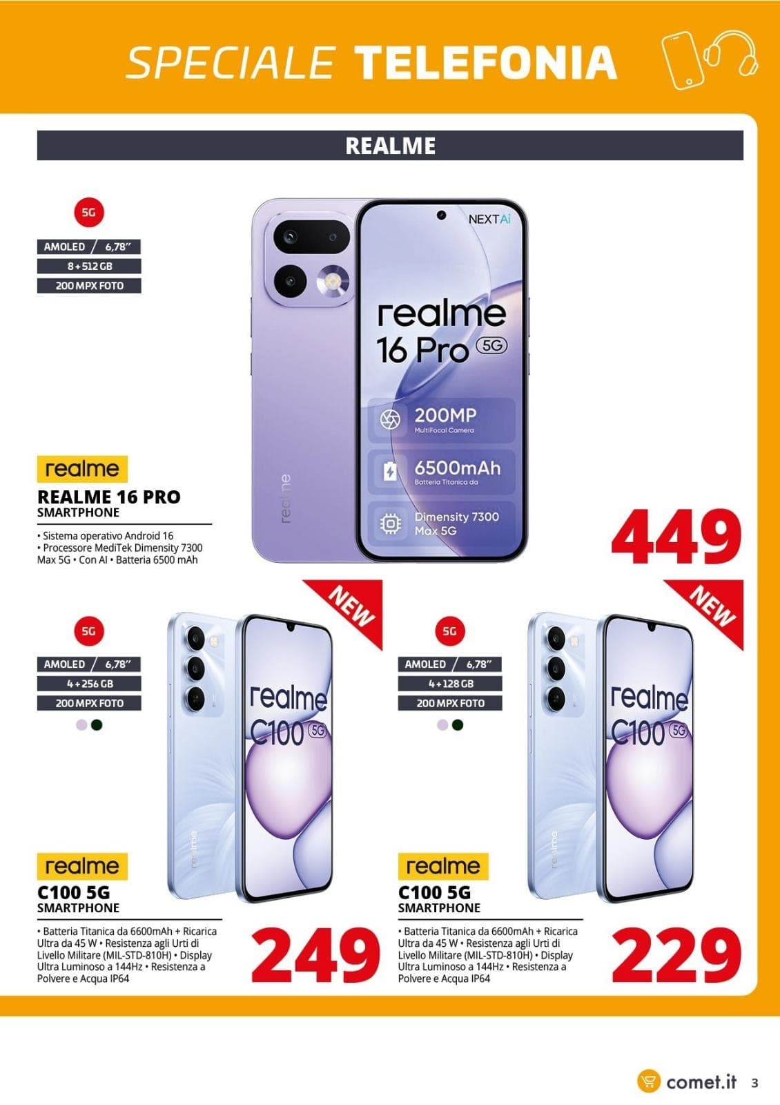 Pagina 3. del volantino Comet - Telefonia