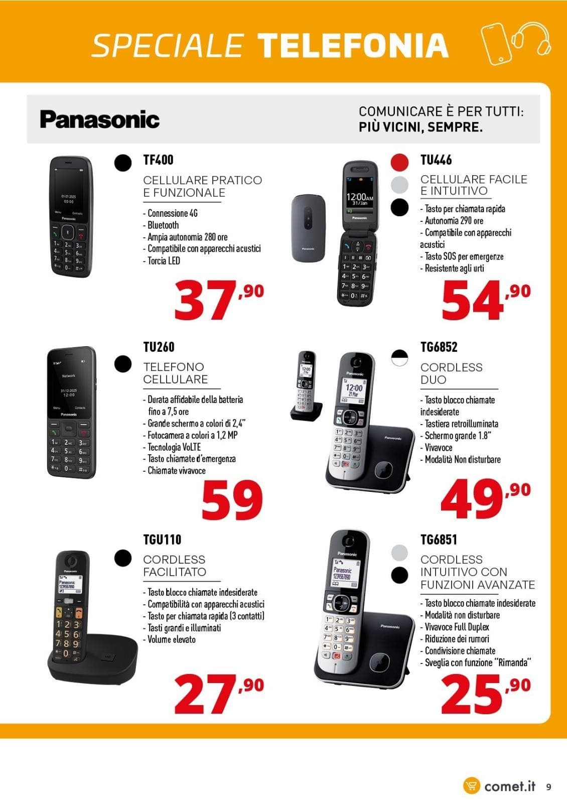 Pagina 9. del volantino Comet - Telefonia