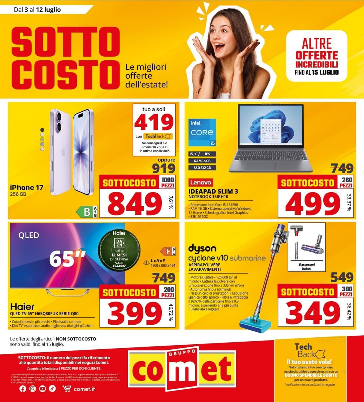 Pagina 1. del volantino Comet - Sotto Costo dal 14/07/2026
