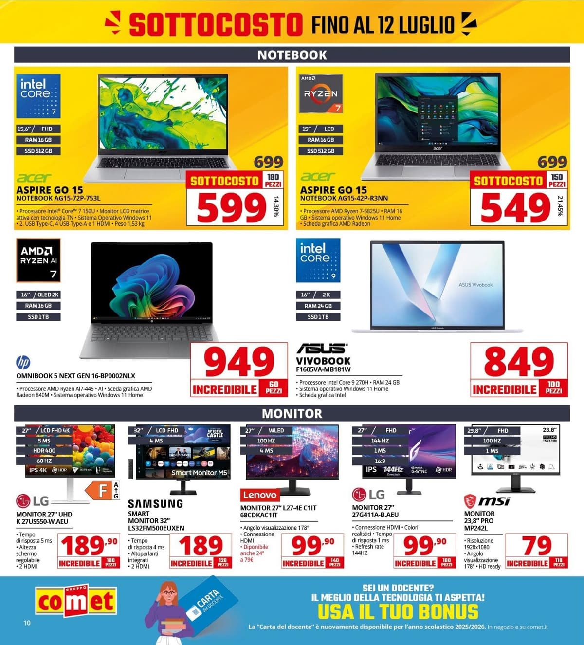 Pagina 10. del volantino Comet - Sotto Costo dal 14/07/2026