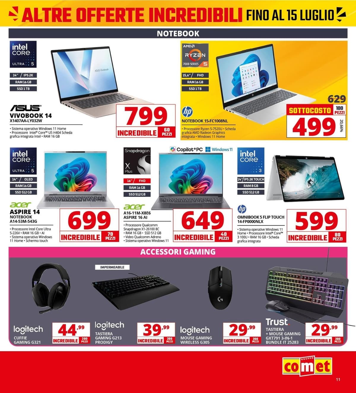 Pagina 11. del volantino Comet - Sotto Costo dal 14/07/2026
