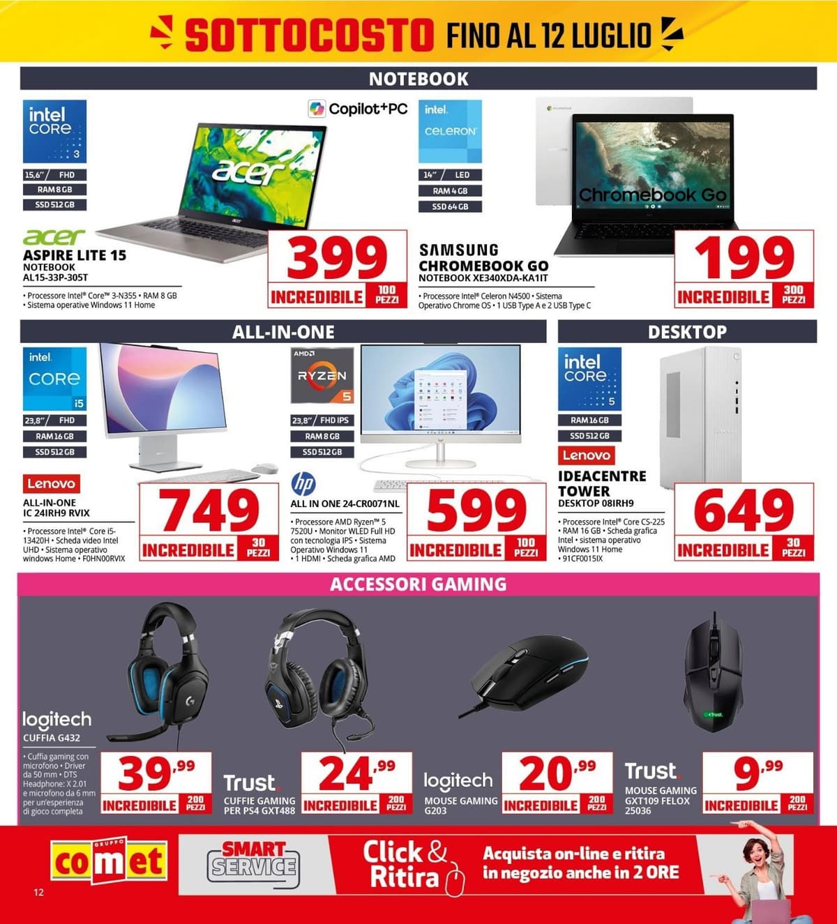 Pagina 12. del volantino Comet - Sotto Costo dal 14/07/2026
