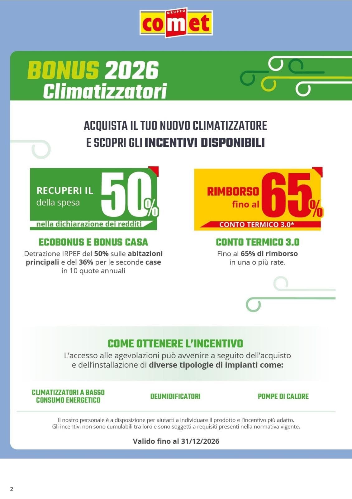 Pagina 2. del volantino Comet - Speciale Clima dal 14/07/2026