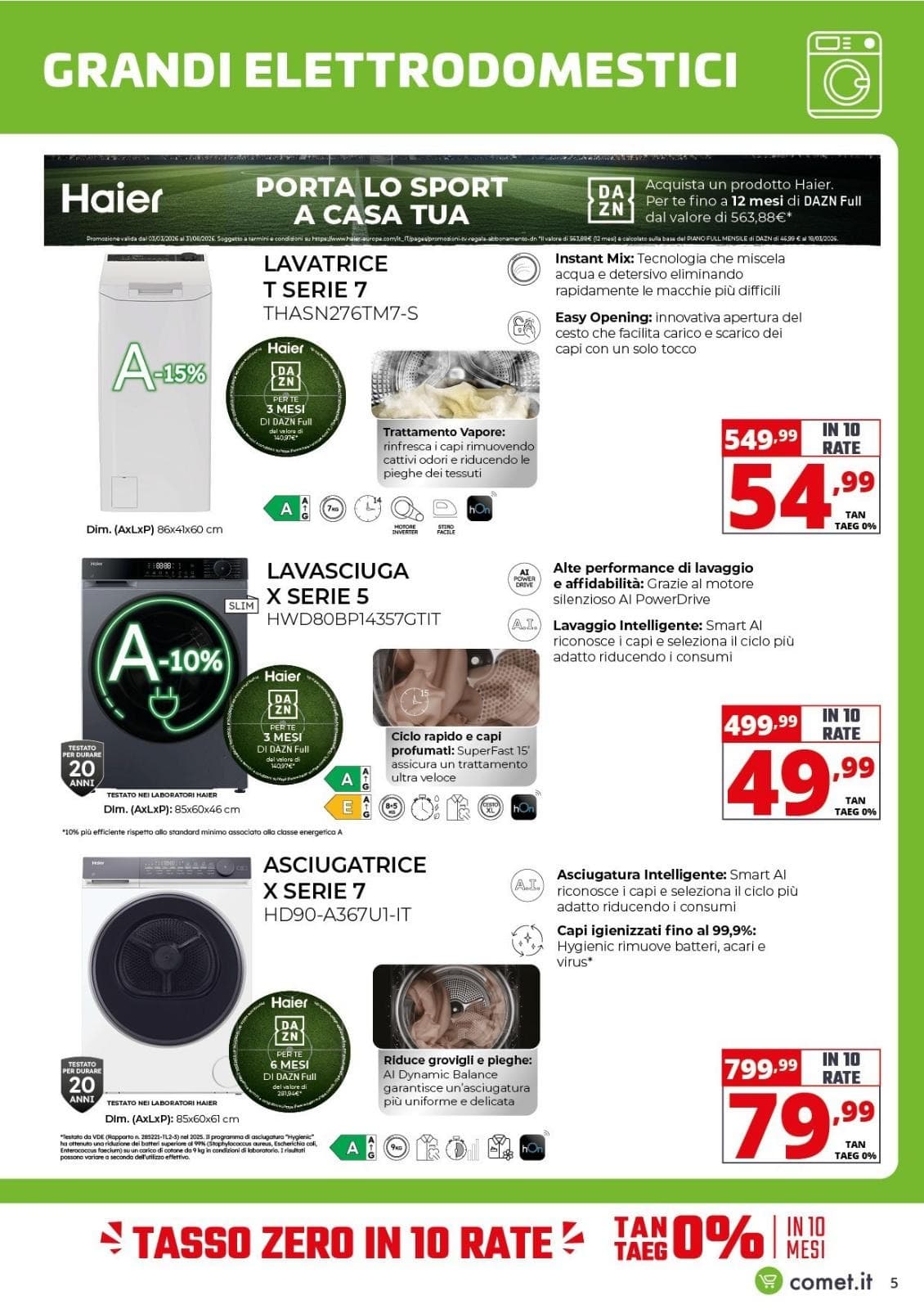 Pagina 5. del volantino Comet - Haier dal 28/07/2026