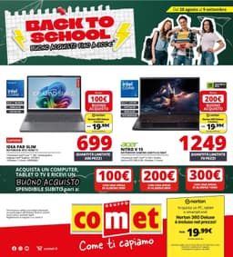 Pagina 1 del volantino Comet Back To School
