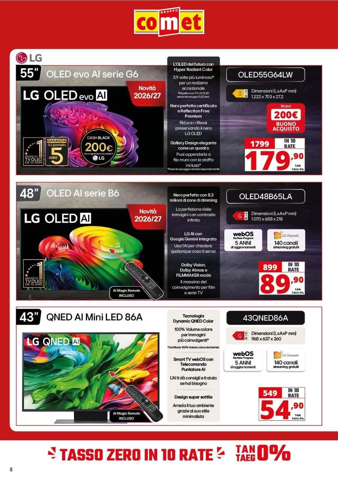 Pagina 8. del volantino Comet - Speciale Audio E Video