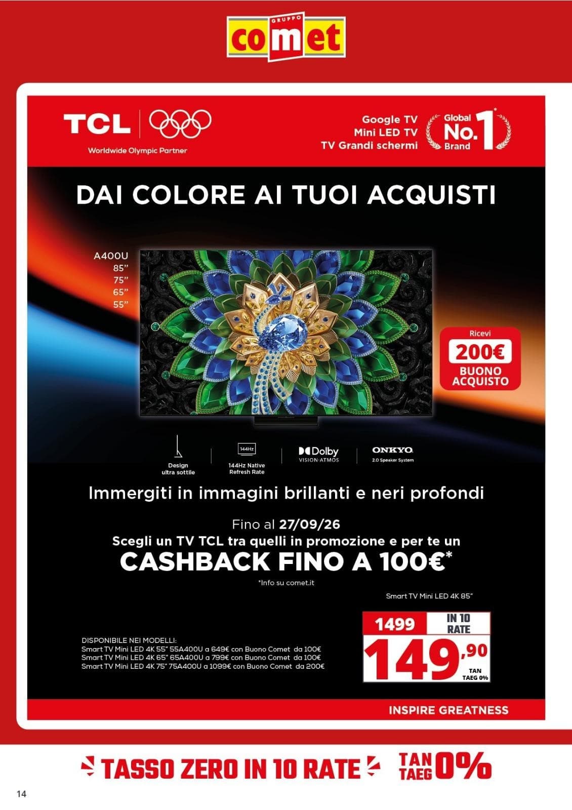 Pagina 14. del volantino Comet - Speciale Audio E Video