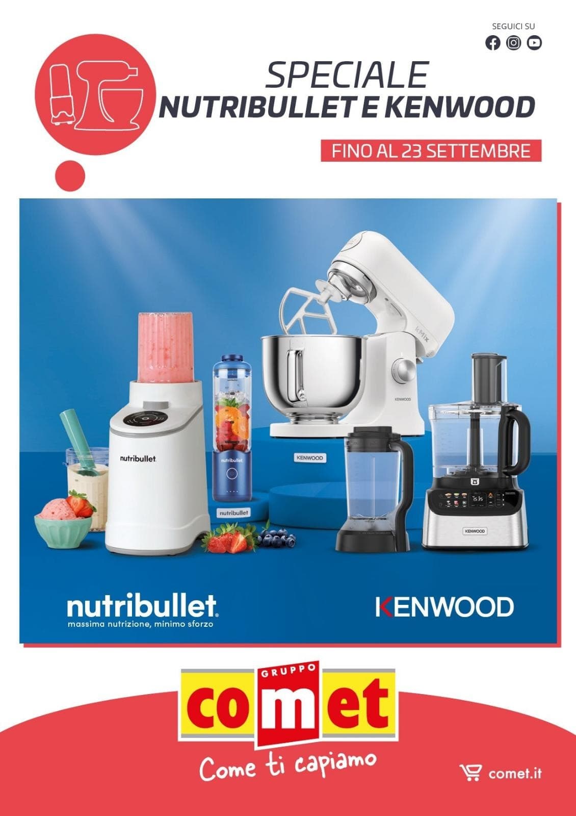 Copertina del volantino Comet Nutribullet e Kenwood