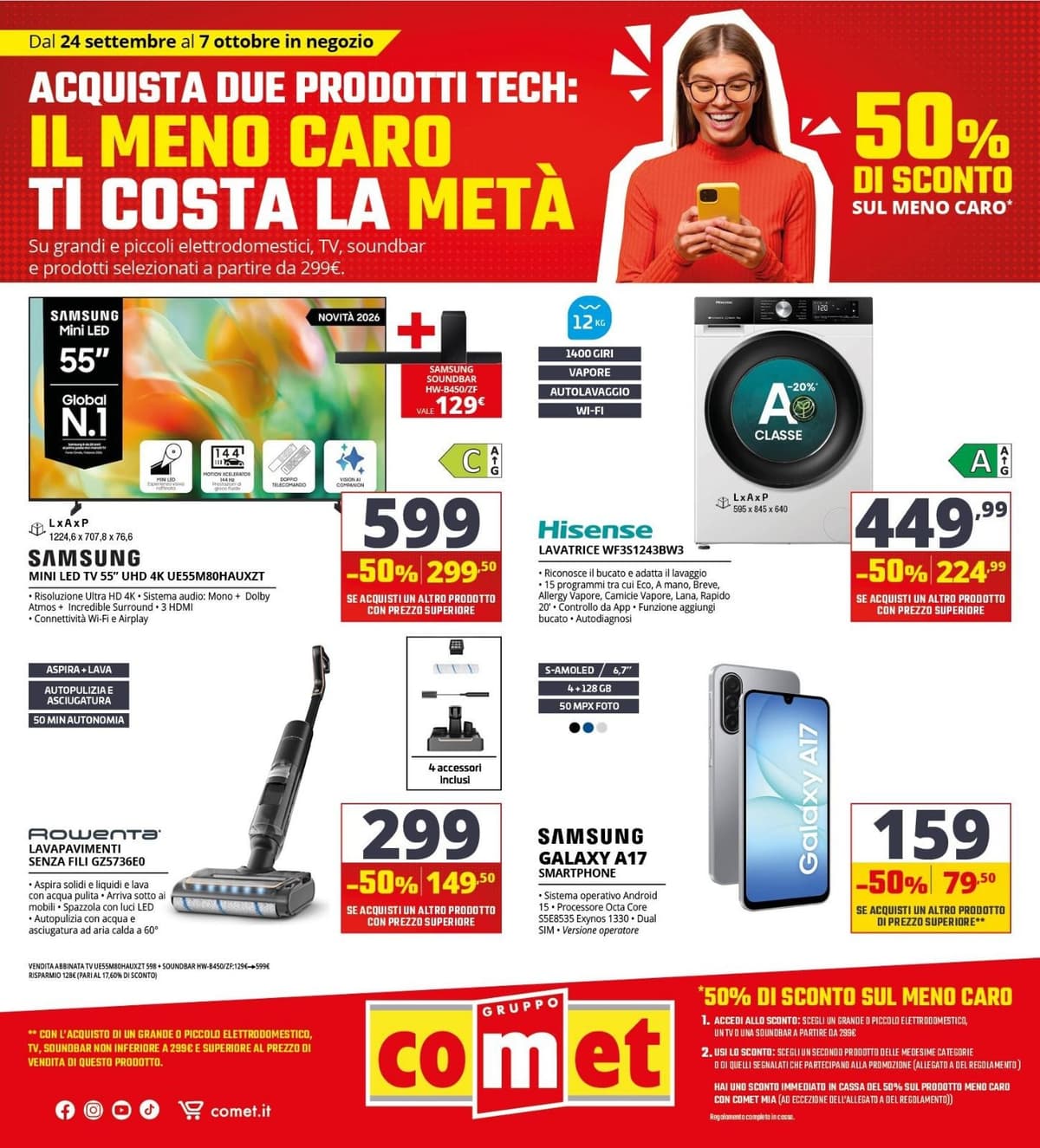 Copertina del volantino Comet Il Meno Caro Ti Costa La Metà