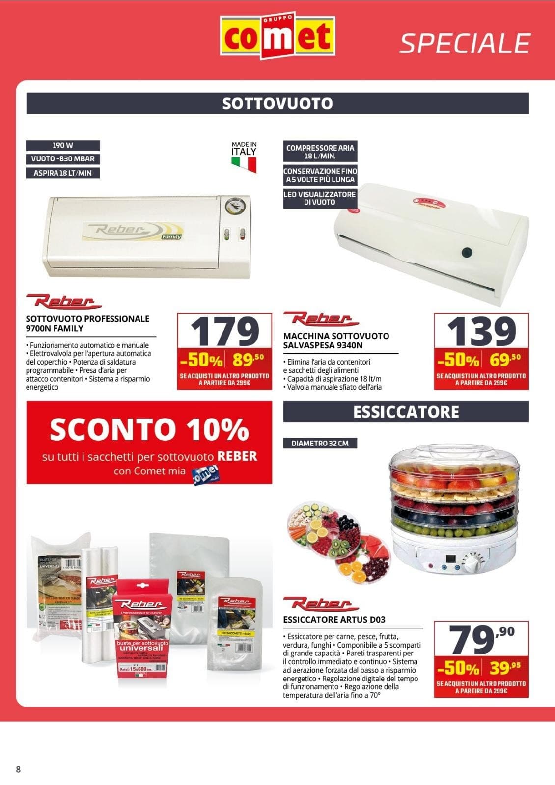 Pagina 8. del volantino Comet - Piccoli  Elettrodomestici