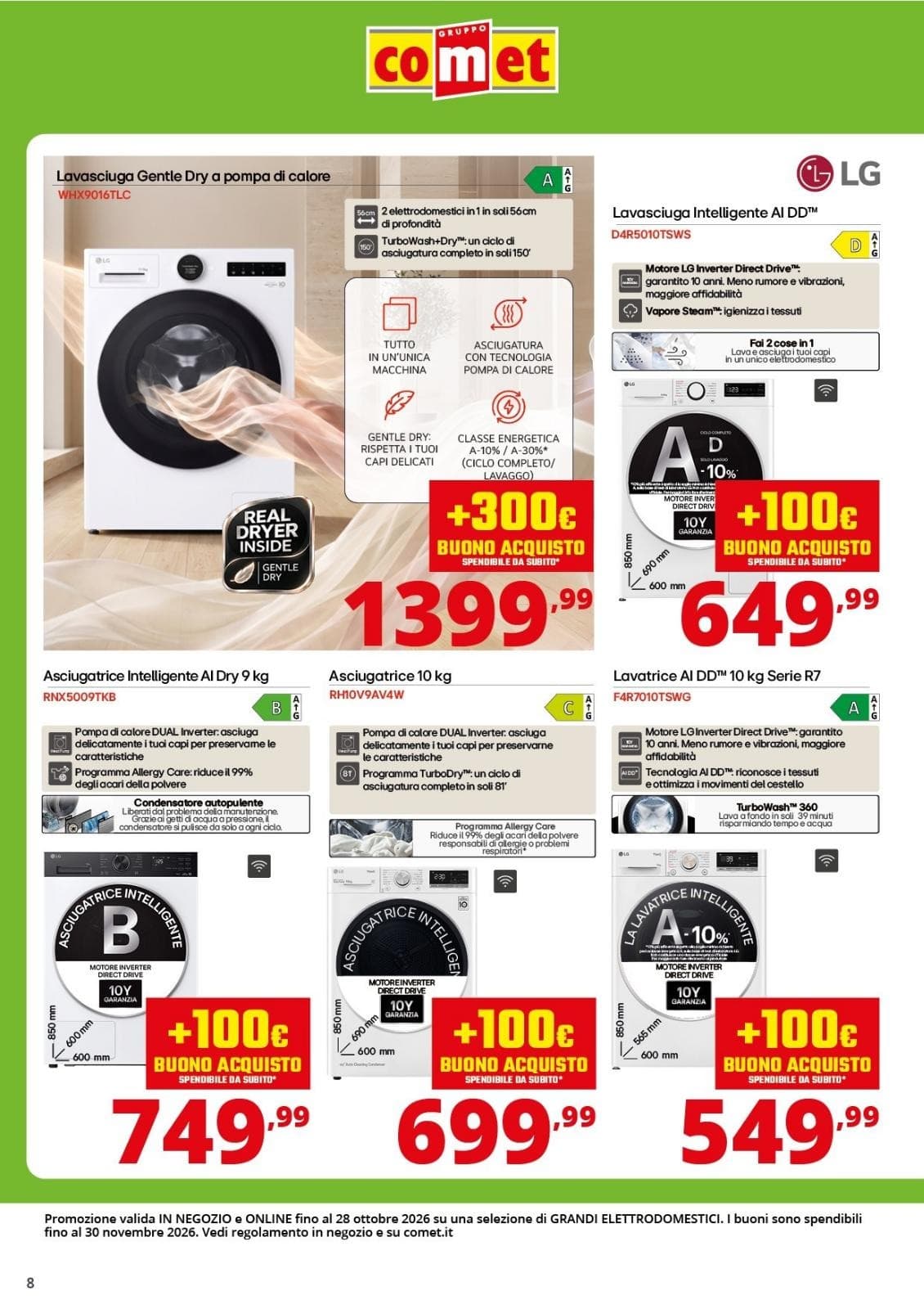 Pagina 8. del volantino Comet - Lavaggio E Asciugatura