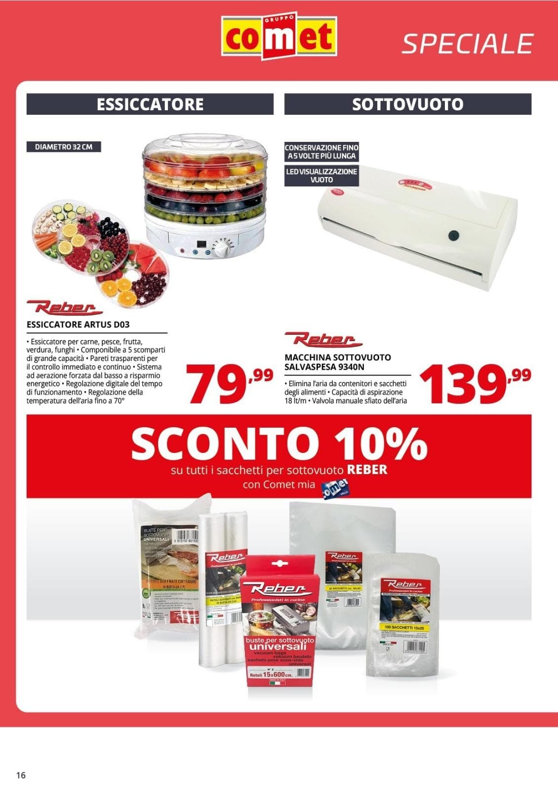 Pagina 16. del volantino Comet - Piccoli Elettrodomestici