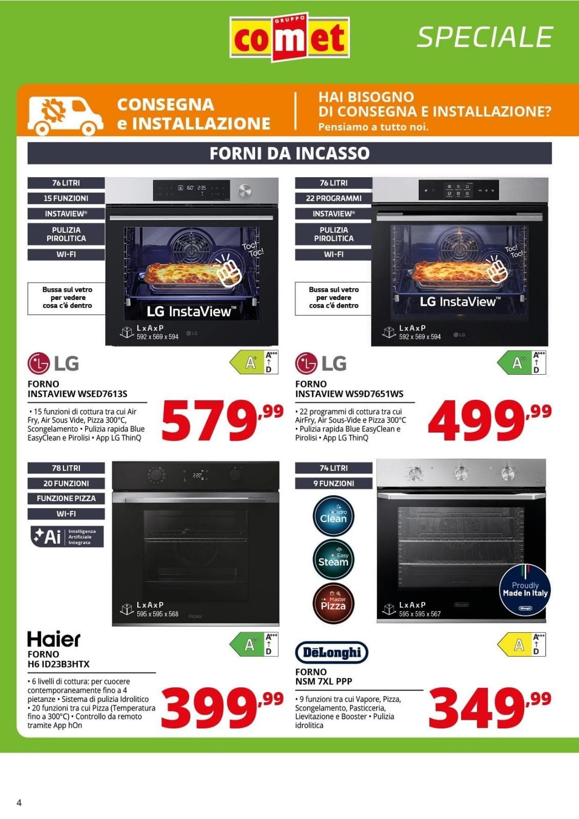 Pagina 4. del volantino Comet - Grandi Elettrodomestici
