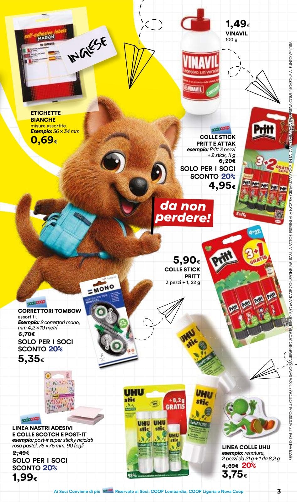 Pagina 3. del volantino Coop - Scuola (Lombardia) dal 28/08/2026