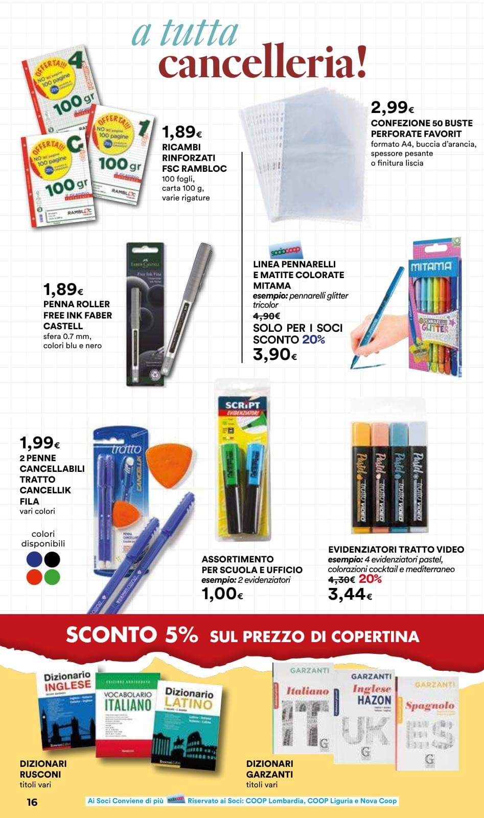 Pagina 16. del volantino Coop - Scuola (Lombardia) dal 28/08/2026