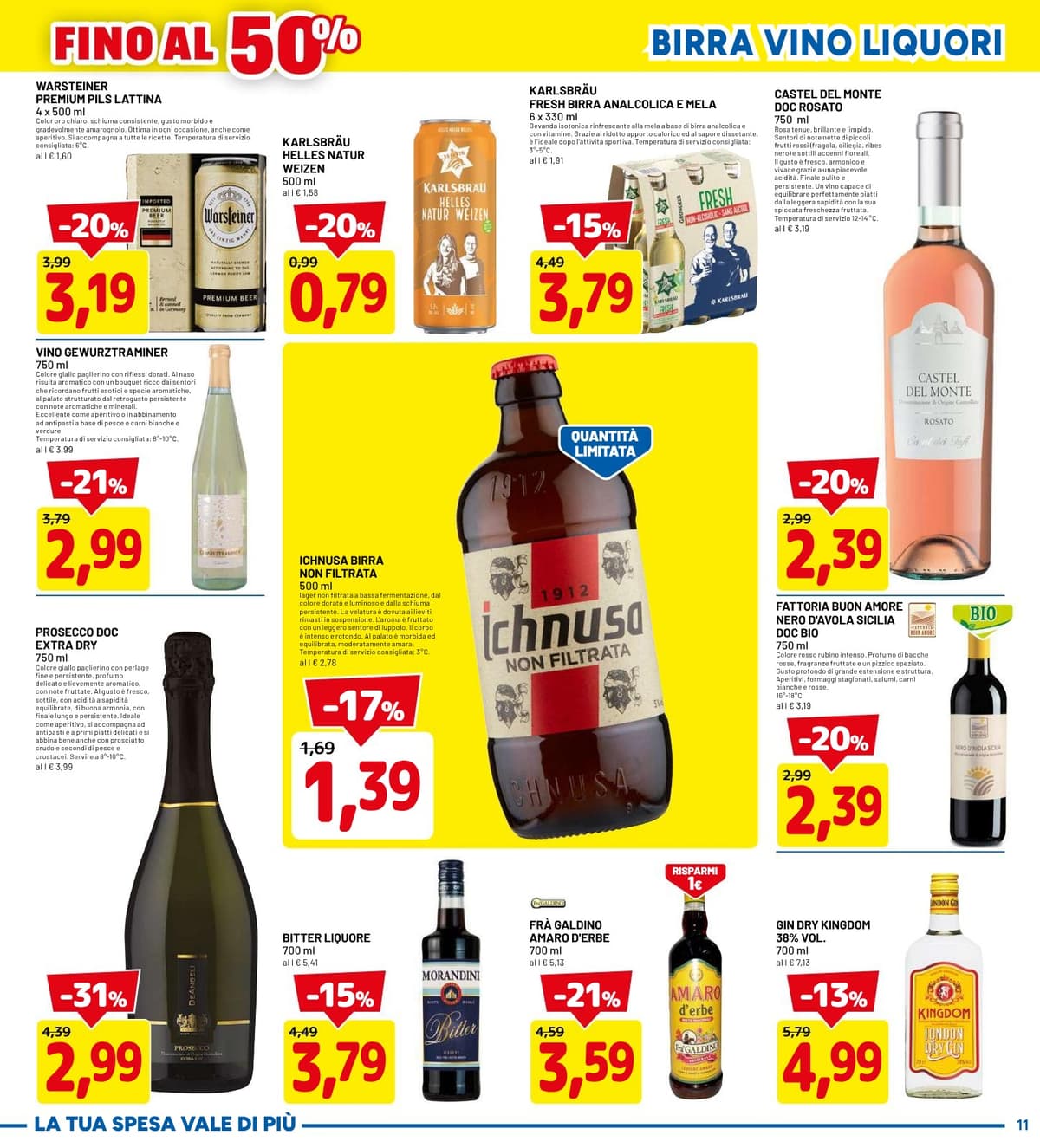 Pagina 11. del volantino Dpiù - Sconti Fino Al 50%