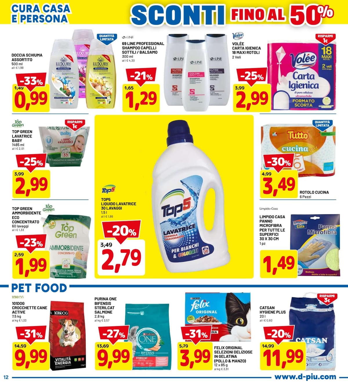Pagina 12. del volantino Dpiù - Sconti Fino Al 50%