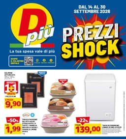 Pagina 1 del volantino Dpiù Prezzi Shock