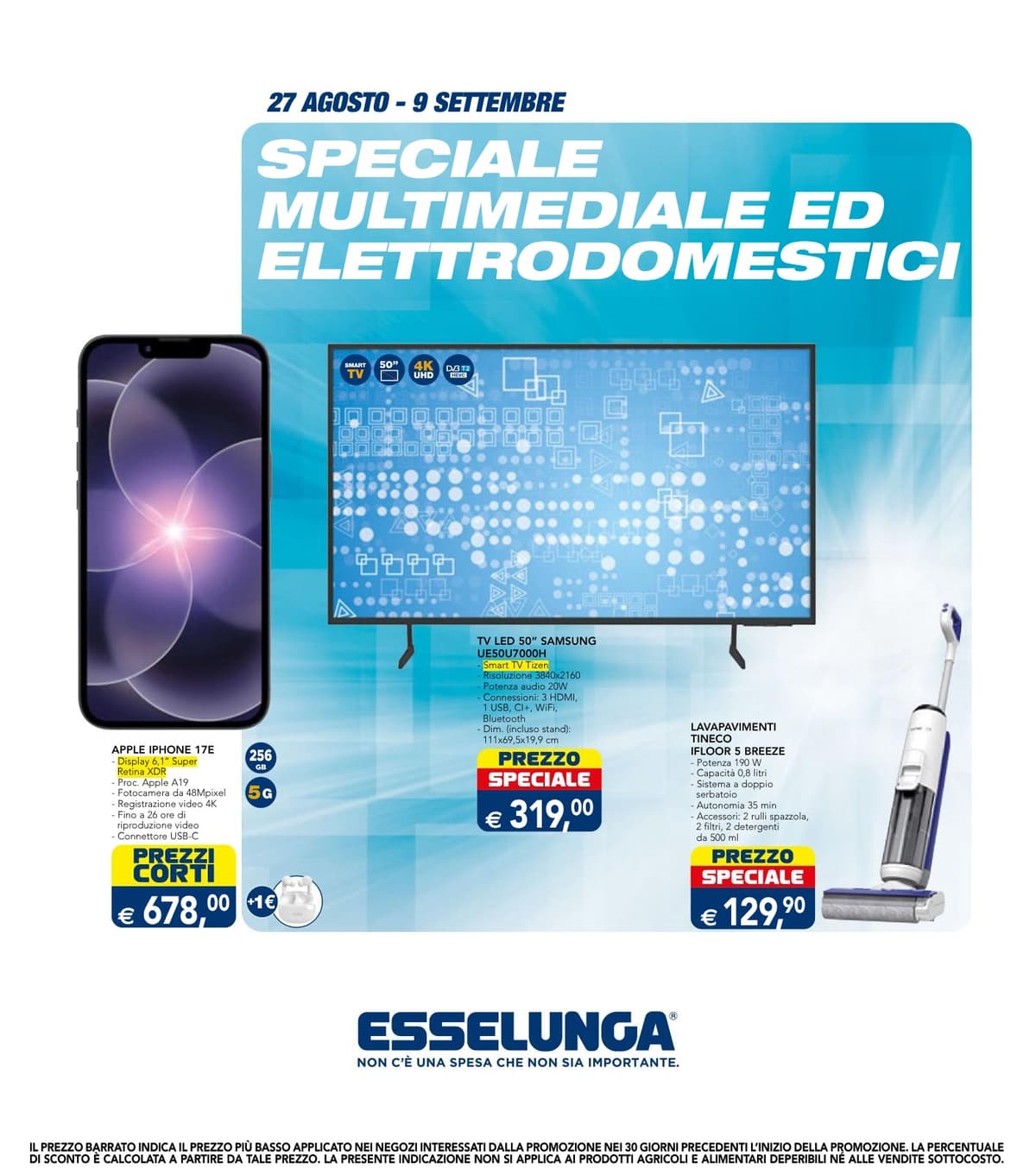 Volantino Esselunga del 27/08/2026 - Multimedia Ed Elettrodomestici
