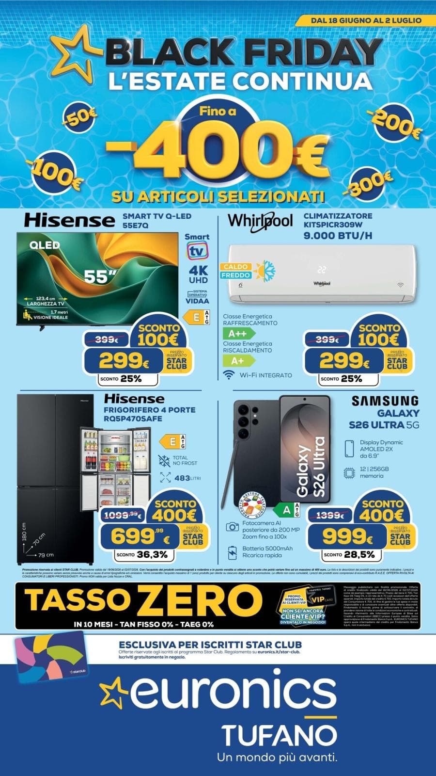 Pagina 1. del volantino Euronics - Black Friday Estate Continua dal 23/06/2026