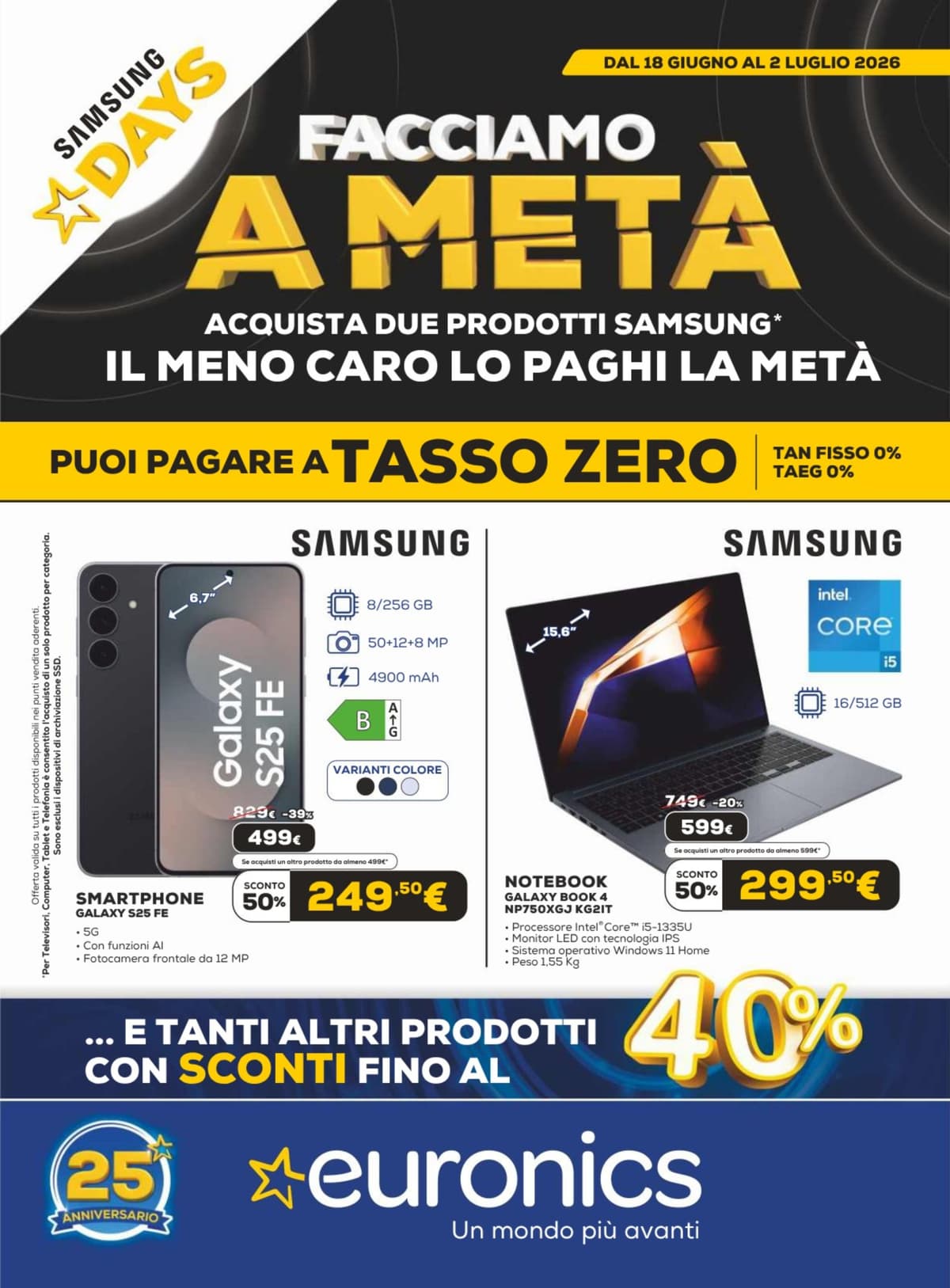 Pagina 1. del volantino Euronics - Facciamo A Metà