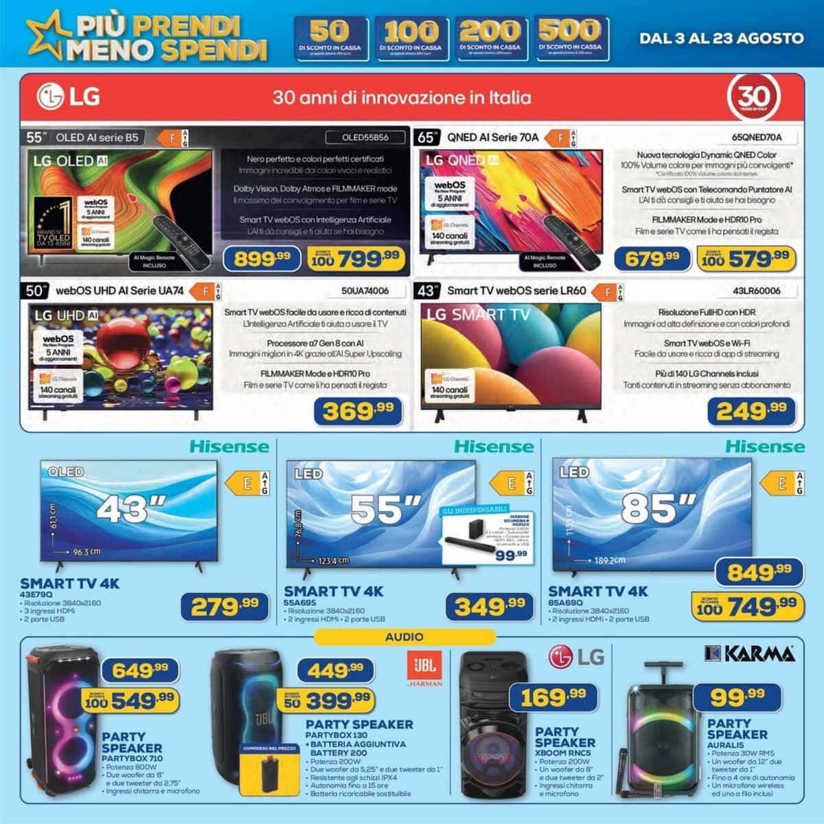Pagina 2. del volantino Euronics - Più Prendi Meno Spendi (Siem) dal 23/08/2026