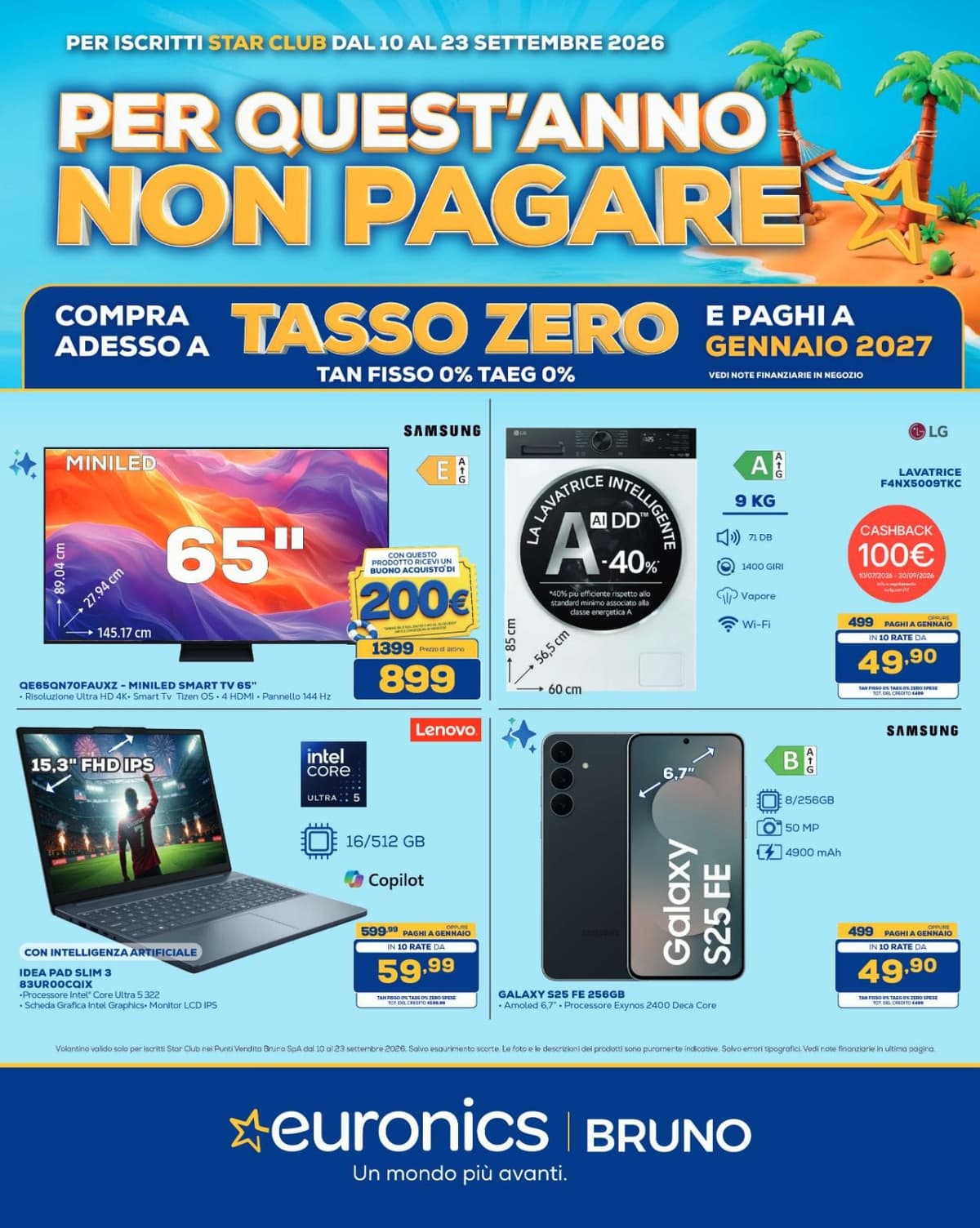 Euronics katalog Per Quest'Anno Non Pagare, 10/09/2026 – 23/09/2026