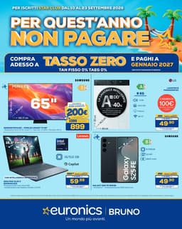 Pagina 1 del volantino Euronics Per Quest'Anno Non Pagare