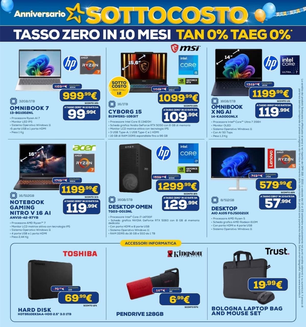 Pagina 12. del volantino Euronics - Anniversario Sottocosto (Lavia Latella)