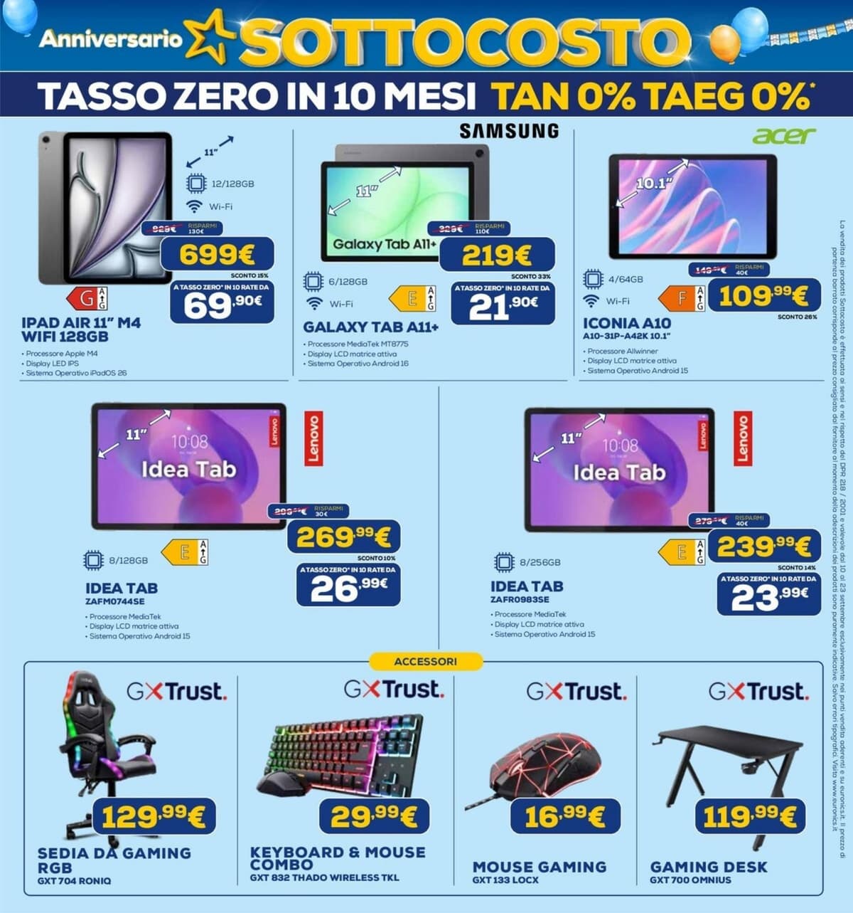 Pagina 14. del volantino Euronics - Anniversario Sottocosto (Lavia Latella)