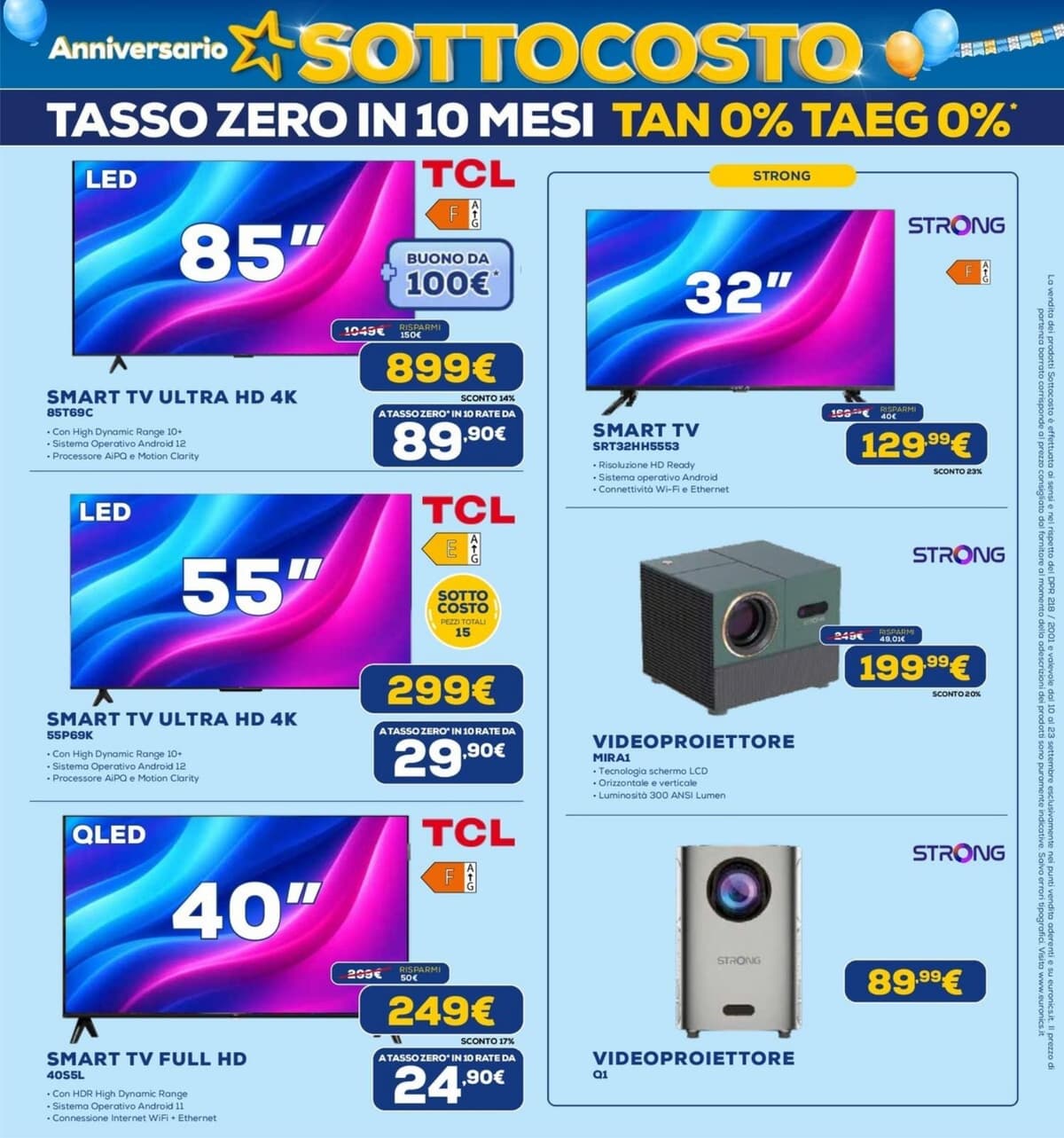 Pagina 20. del volantino Euronics - Anniversario Sottocosto (Lavia Latella)