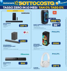Pagina 22 del volantino Euronics Anniversario Sottocosto (Lavia Latella)