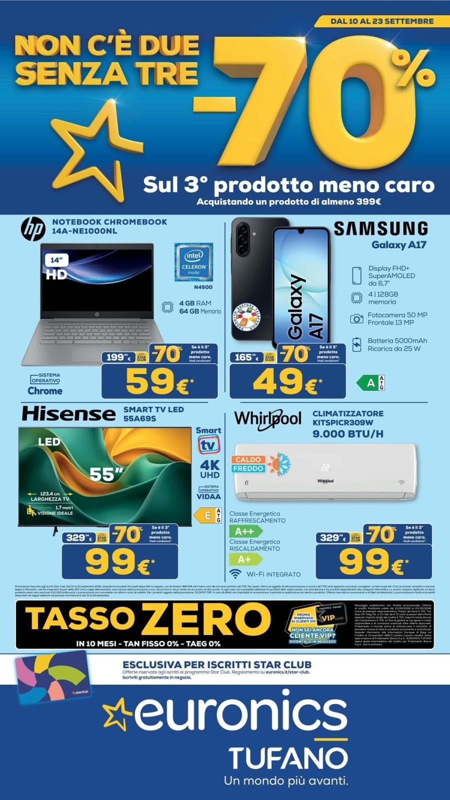 Euronics katalog -70% (Tufano), 10/09/2026 – 23/09/2026