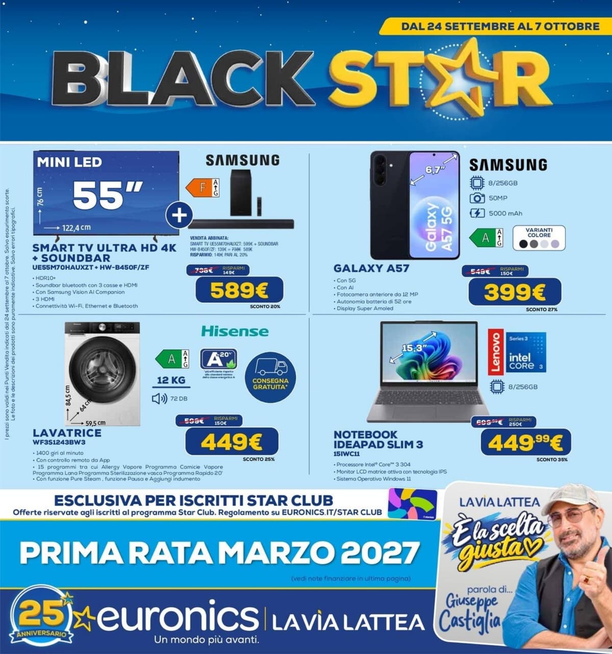 Pagina 1. del volantino Euronics - Black Star (Lavia Lattea)