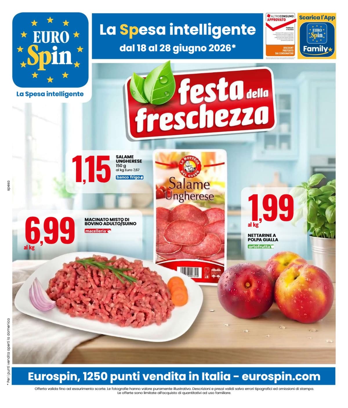 Pagina 1. del volantino Eurospin - Festa della freschezza 