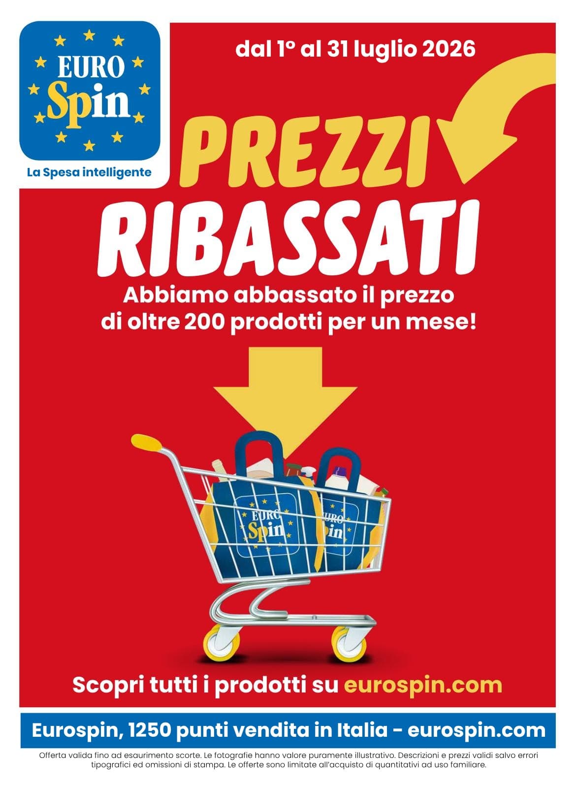 Pagina 1. del volantino Eurospin - Ribassati Luglio dal 14/07/2026