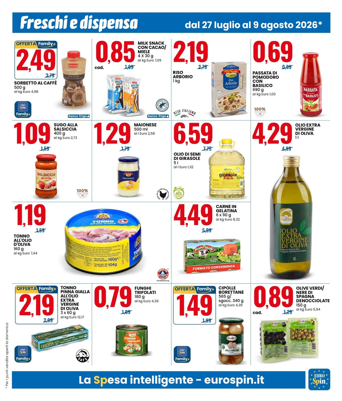 Pagina 3. del volantino Eurospin - SPECIALE GRIGLIATA E GELATI