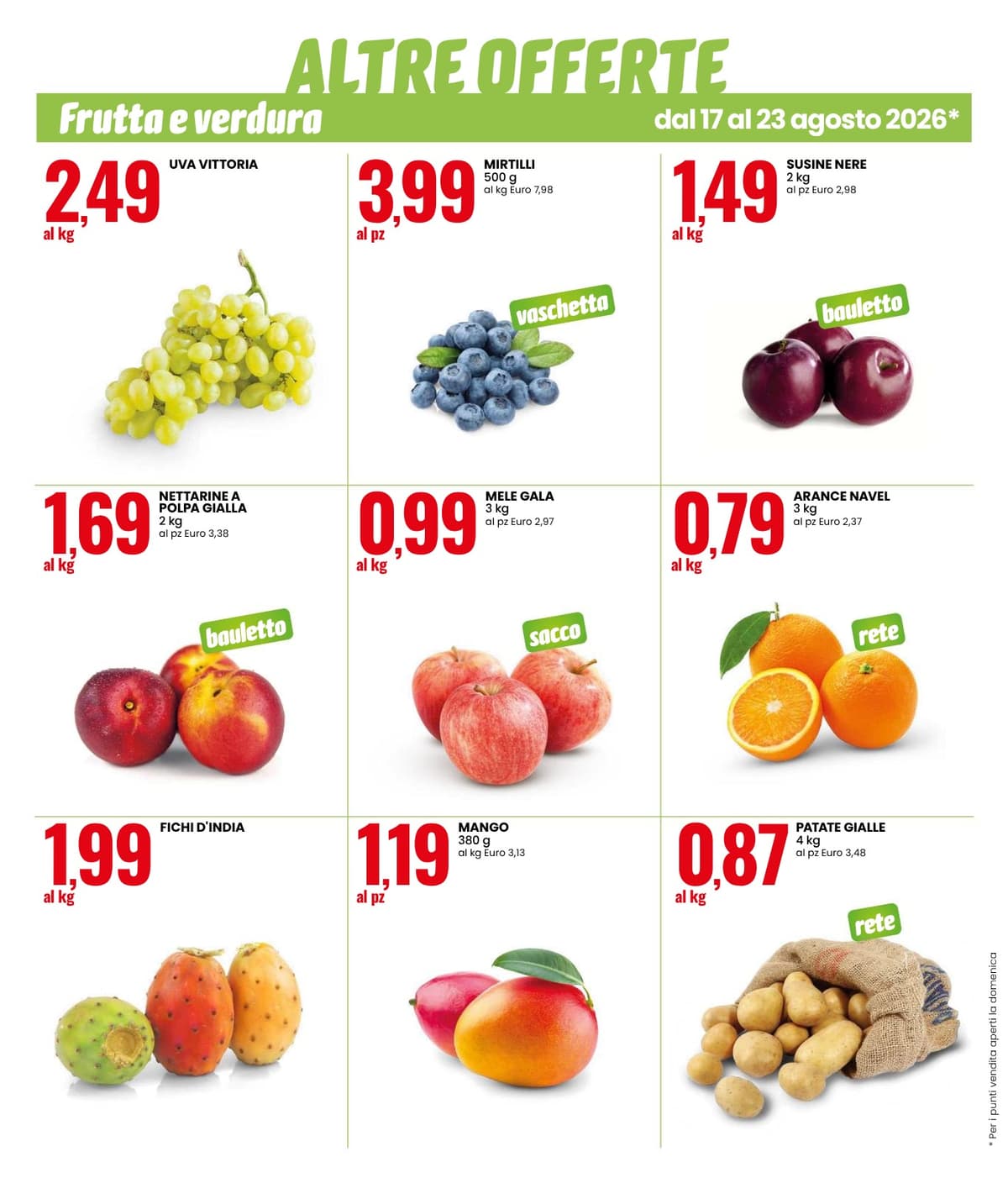 Pagina 2. del volantino Eurospin - ALTRE OFFERTE FRUTTA E VERDURA