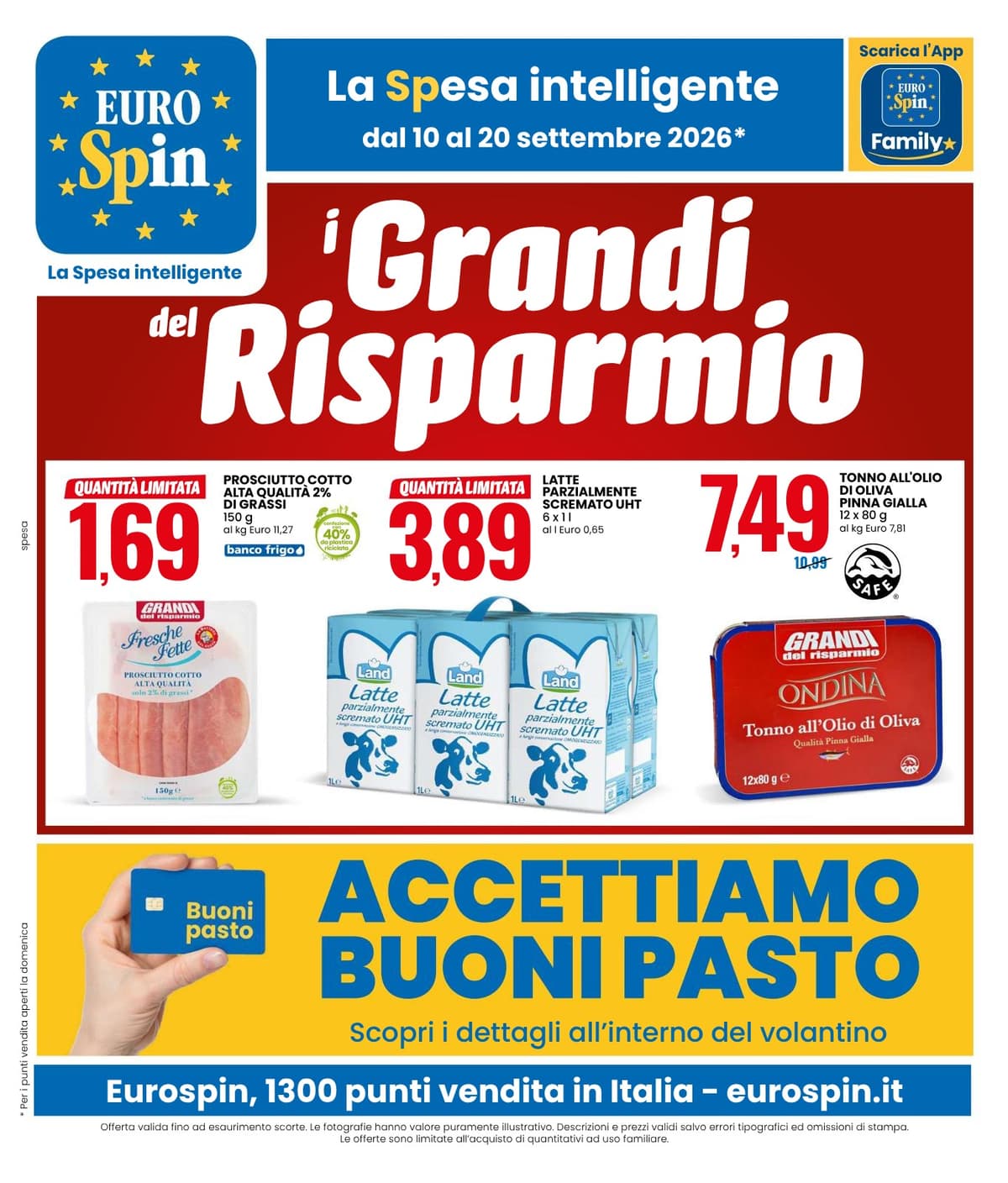 Eurospin katalog GRANDI DEL RISPARMIO, 10/09/2026 – 20/09/2026