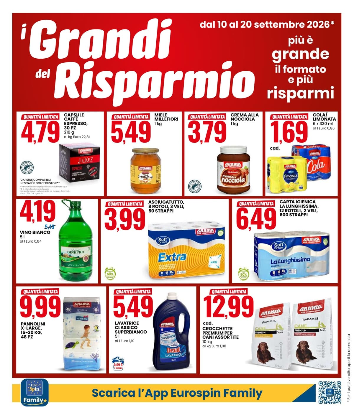 Pagina 4. del volantino Eurospin - GRANDI DEL RISPARMIO